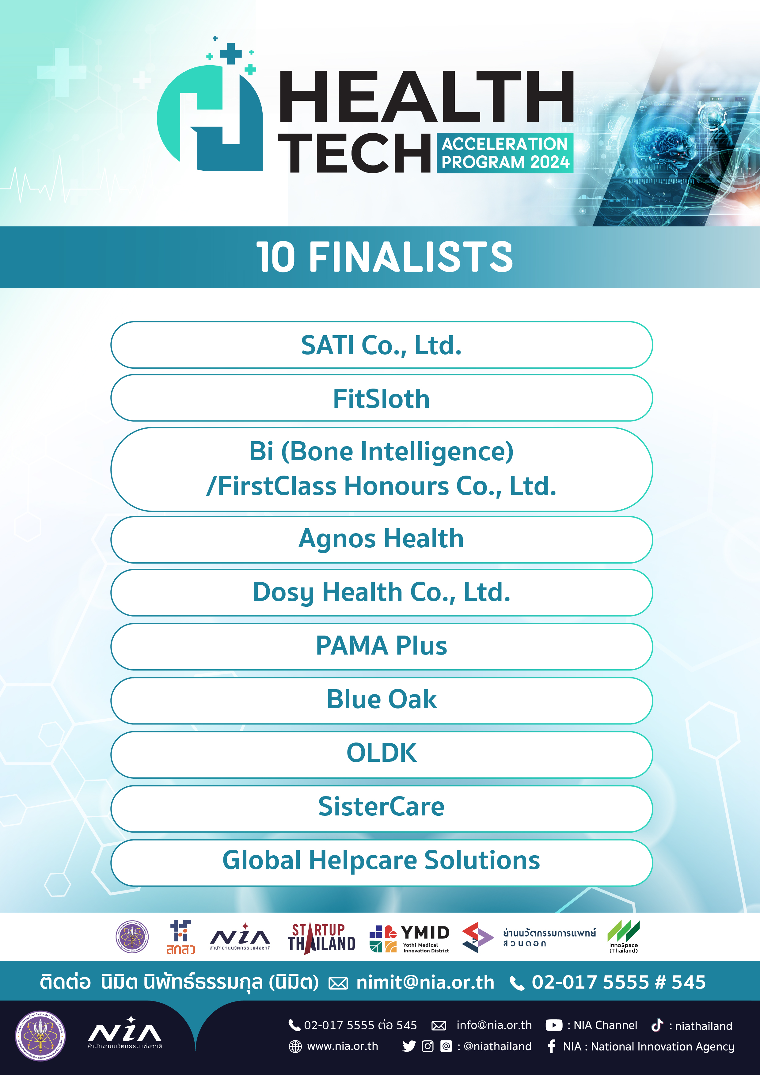Poster_HealthTech Acceleration program_FINALISTS